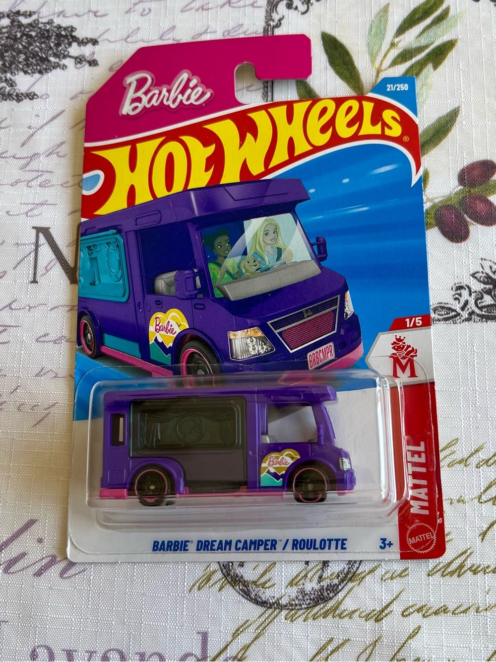 Barbie Hot Wheels Dream Camper Toy Vehicle - Purple